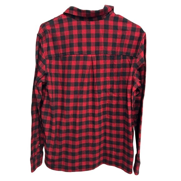 Carhartt Womens Medium Rugged Flex Loose Fit Flannel Top Red Black Buffalo Plaid - Picture 2 of 9